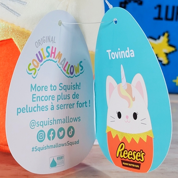 Squishmallow Tovinda the Cat 5" UltraSoft Reese's Peanut Butter Cup Plush NWT - Picture 10 of 11